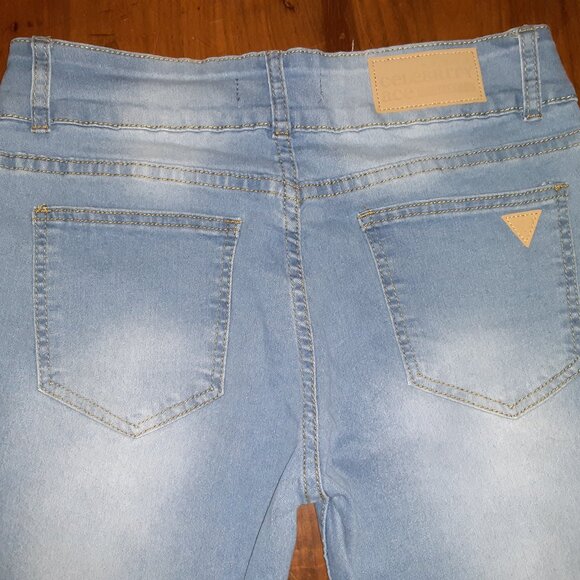 Celebrity Ace Jeans * Light Blue * Sz 11/30 * High Waist * Flare * Soft Stretchy - Picture 8 of 13